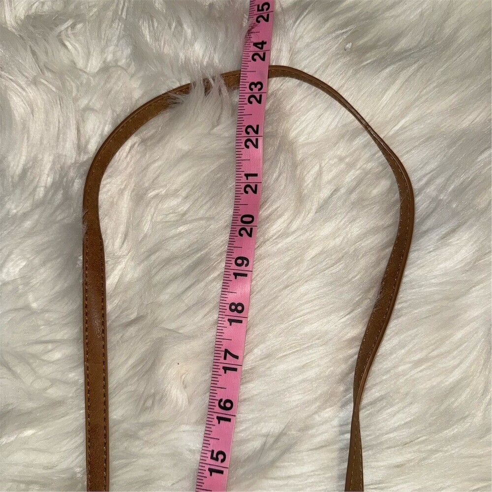 Joy‎ Susan Brushed Crossbody Convertible Wristlet Suede Vegan Leather Brown - Picture 10 of 11